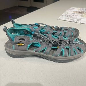 Keen Gray and Teal Women's Sandals